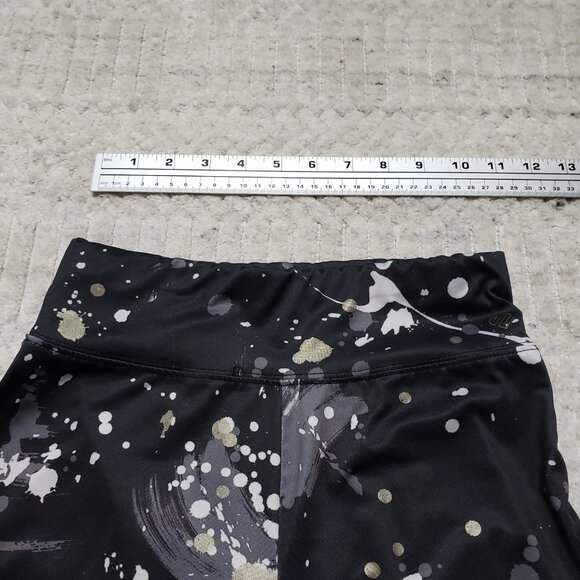 Justice Black and Gold White Splatter Print Leggings Size L 12-14 - Picture 5 of 12